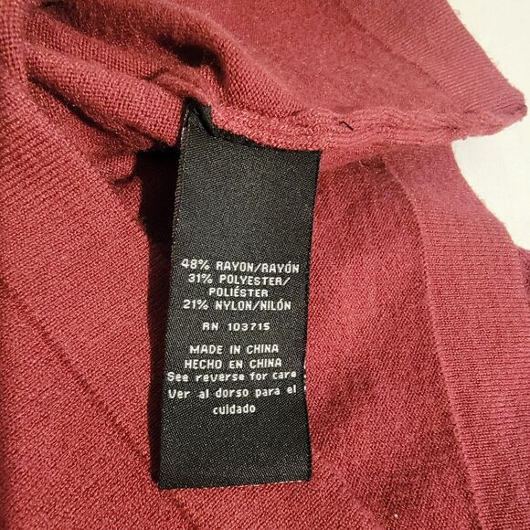 Zac And Rachel Womens Sweater Size 2X Vneck Red Soft Minimalist Colorful - Picture 7 of 7